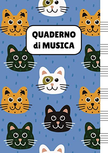 Quaderno di Musica: Pentagrammato per Bambini (con Gatti)