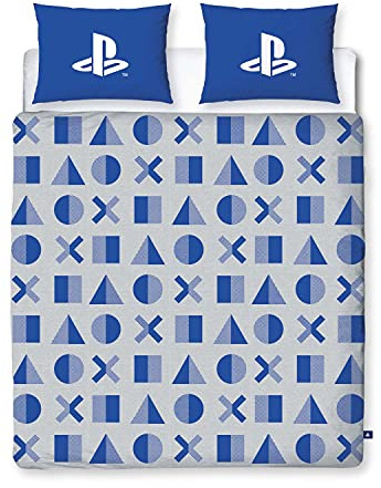 PlayStation Official Duvet Cover Layer Design | Reversible 2 Sided Bedding Duvet Cover, Pillow Case Included (Double)