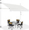 RELAX4LIFE Klemmmarkise 300 cm breit, Markise Balkon ohne Bohren, Höhenverstellbare Balkonmarkise mit Handkurbel, Sonnenschutz für Terrasse Balkon Veranda (300x175cm, Beige)