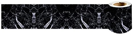 VisitRyl Bordo Adesivo per Carta da Parati 10cm x 240cm Rimovibili Bordi per Carta da Parati autoadesivi, Bordo per carta da parati per Cucina Bagno 10- Modello In Bianco E Nero