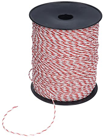 Elektriskt Stängsel Polywire 500 M Turbotråd För Långa Bärbara Stängsel 6 Rostfria Ståltrådar För Pålitlig Ledningsförmåga Och Rostbeständighet 3/32 Diameter Turbowire