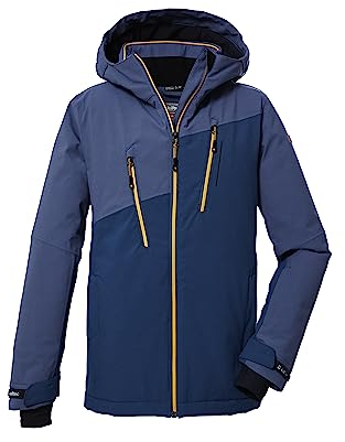 killtec Jungen Skijacke/Funktionsjacke mit Kapuze und Schneefang, wasserdicht KSW 173 BYS SKI JCKT, blaugrau, 164, 39895-000