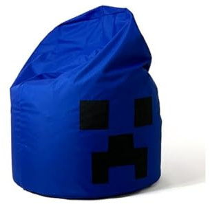 GO GIFT Sitzsack, Blau, Oxford Minecraft