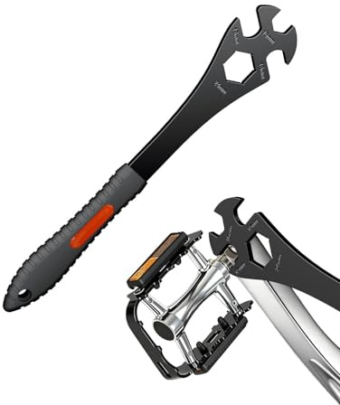 Pawfly 3 en 1 Clé Pédale Vélo 15/16/24 mm Clé Vélo 320 mm Extra Long Outil Démontage Pédales Multifonction pour Extracteur Manivelle et Réparation Boîtier Pédalier