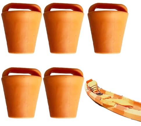 Tapones de Kayak de Goma,5 Piezas Tapones de Goma para Drenaje de Kayak con Asas | Accesorios de Repuesto Sellado para Paleta Bote Lago Río Costero Deportes Acuáticos Actividades al Aire