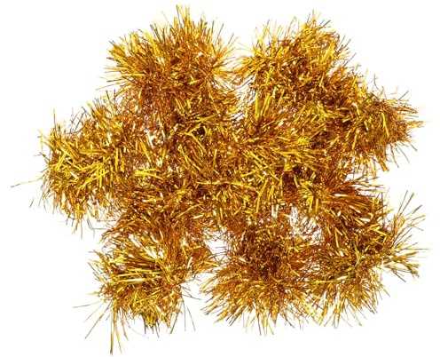 Pompons de Cheerleading Or en Plastique 12 Pièces pour Garçon et Filles | Brillance Soignée, Port en Queue de Cheval, Légers pour Spectacles et Jardins D’garçon et Filles