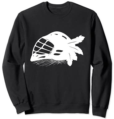Lacrosse Spieler Indianer Helm Sweatshirt