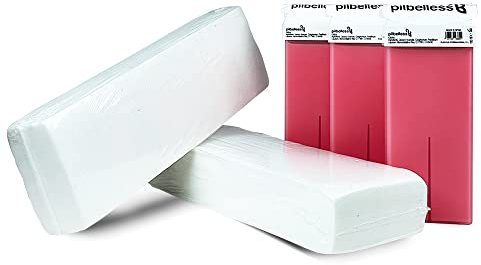 Confezione da 200 Strisce Depilatorie + 3 Cartucce di Cera Roll-On Rosa