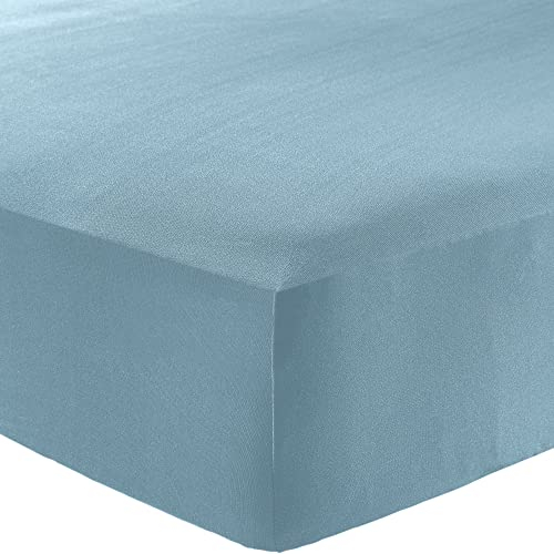 Erwin Müller Spannbettlaken Landsberg Microfaser Interlock-Jersey hellblau Größe 180x200 cm - 200x200 cm