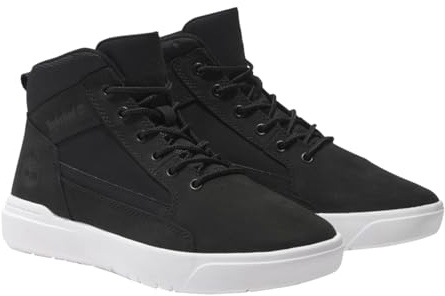 Timberland Homme Allston Mid Sneaker, Black Nubuck, 41.5 EU
