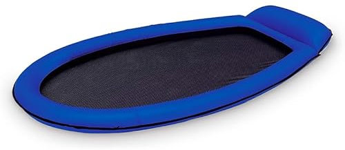 Virsus Materassino ad Amaca Gonfiabile 836EU, misura 178x94 cm, Anello rivestito in tessuto e rete in nylon, Lettino Materasso per Piscine, Feste ed Eventi (Blu)