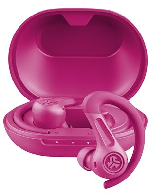 JLab JBuds Air Sport ANC 4 Active Noise Cancelling Earbuds - True Wireless Running Earphones, Bluetooth Sports Headphones, 60 H Playtime In Ear Buds for Gym, IP66, USB-C Charging Case, Pink