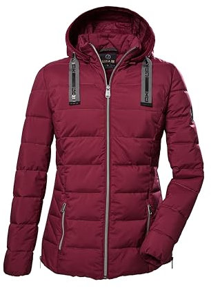 G.I.G.A. DX Damen Steppjacke mit abknöpfbarer Kapuze GW 4 WMN QLTD JCKT, weinrot, 42, 41341-000