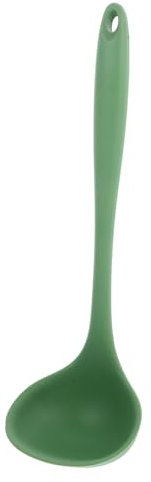 Gatuida Large Silicone Soup Ladle Kitchen Serving Spoon Non-Stick Cooking Utensil for Soup Stew Sauce Mixing Household Use Random Color