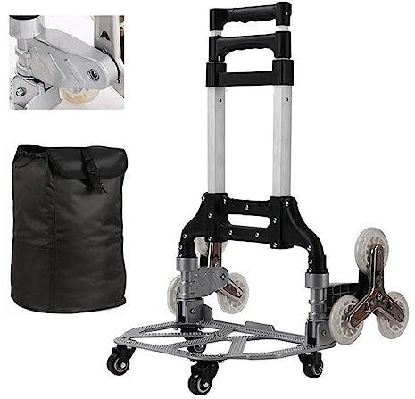 Carro for Subir escaleras Todo Terreno, Carro de Carretilla Plegable Pesado for Saco de Mano, Carro de Carretilla, Carro de Compras de Viaje portátil for el hogar(E)