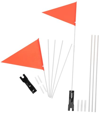 SUPVOX 2sets Bandiera di Sicurezza per Bicicletta Bandiere per Bici Accessori per Ciclismo Facile Installazione Sul Portapacchi Posteriore Materiale Durevole e Robusto per Vacanze e Parti