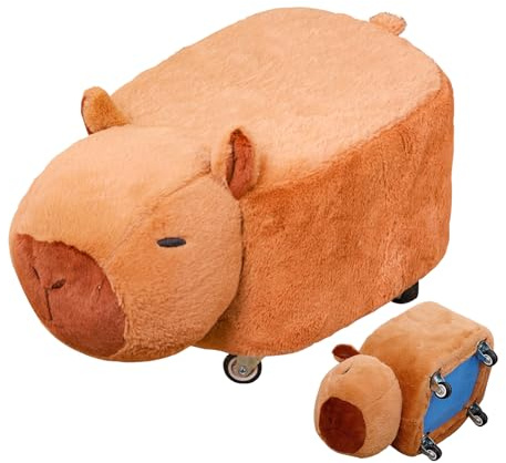 Barnpall, Silent Cartoon Capybara Shape Swivel Wheels Stol | Tecknad barnpall - för stol flicka Entré Bänk Fotpall Vardagsrum Inomhus Dagligen