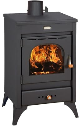 Prity K1 R Träugn med rökuttag baktill | 9,5 kW | CE-certifierad | fristående vedspis | EN 13240 kompatibel