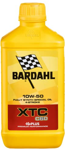 Bardahl - Olio Motore XTC C60 10W-50 per Moto 4 Tempi, Contrasta la Formazione dei Depositi Garantendo la Massima Pulizia del Motore, 100% Sintetico, 3 Litri