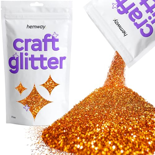 Hemway Craft Glitter Copper 100g Fine Glitter | for Crafts, Resin, Cosmetic, Nail, Face, Body, Festival, Tumblers, Art, Candle, Crafting