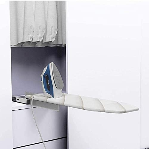 XIAOLIN Pull Out Ironing Board Rotatable Cabinet Built In Iron Board Fold Away Drawer Retractable Ironing Table With Heat Resistant Cover