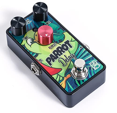 Caline Mini pedal de retardo de guitarra G Series G010 efecto de retardo digital para guitarra clásica de los años 80 para bajo eléctrico, tipo único CC 9 V