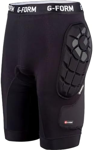 G-Form MX Short mit Chamois - Radlerhose für Herren - Sportlicher Schutzausrüstung für den Radfahren - Schwarz, Erwachsene Medium