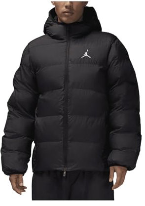 Nike Jordan Brooklyn Puffer Herren Winterjacke Farbe: Schwarz/Weiß (010); Größe: M