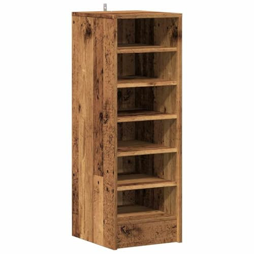 vidaXL Mueble Zapatero de aglomerado Madera Vieja 32x35x92 cm, Mueble Zapatero, Armario de Zapatos, estantería de Zapatos, Armario Zapatero