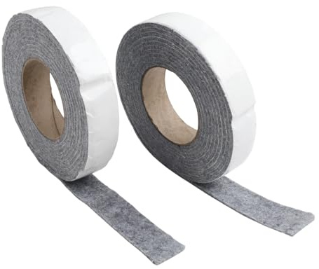 Lot de 2 bandes d'absorption d'eau en feutre épais pour fenêtres et vitres - 3 cm x 400 cm - Pour éviter la condensation et les fuites - Ruban adhésif en tissu non tissé à découper - Réutilisable et