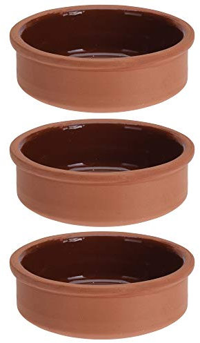 Lot de 3 plats à tapas en terre cuite de 12 cm - Passent au four