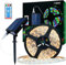 Lumtang 5M Warmweißes Solar LED Streifen Außen, 8 Modi Sonnenbetrieben led strip Wetterfest， 280 LEDs Dimmbare Lichtleisten mit Fernbedienung, für Außen Garten Terrasse Outdoor Deko