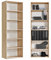 mokebo® Bücherregal Braun aus Holz 'Der Bücherwurm', Schuhregal, Holzregal, Aktenregal, Standregal fürs Wohnzimmer, Büro, Kinderzimmer, Regal groß für die Wand, 60cm Breite in Sonoma Eiche