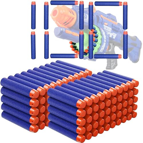 XFLYP 100 Pezzi Dardi Proiettili, 7.2cm Proiettili per Pistole Nerf Fortnite per Pistola Nerf N Strike Elite Blaster Ricambio Munizioni Ricarica Compatibili, Colpi Munizioni Accessori Pallottole