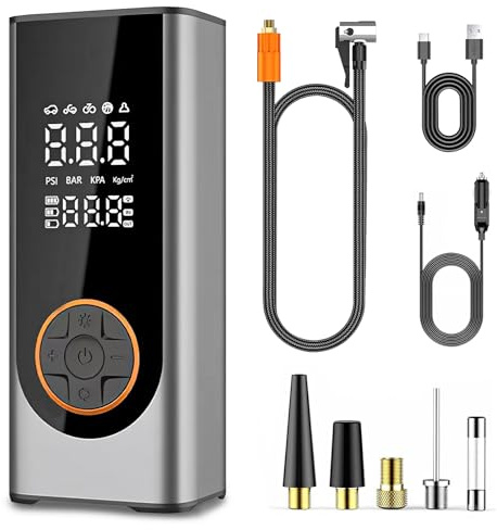 LiveGo Tire Inflator Portable Air Compressor, 150 PSI Fast Inflation Cordless Air Pump with 18000mAh Battery & Digital Pressure Gauge, Auto Tire Inflator for Car Tires, Motorcycle, Bike, Ball