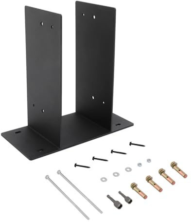 6x 6 Post Base (Inner Size:5.6'' x 5.6), Fence Post Base, Post Anchor Bracket, Post Support Anchor Base for Deck Railing, Fences, Mailboxes, Pavilions, Deck Porches