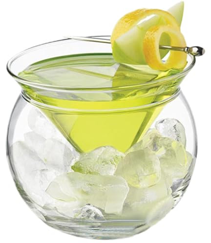 Verres à martini sans soupe avec refroidisseur, ensemble de portion de caviar transparent 150 ml, verres à cocktail faciles nettoyer pour martini, vin, cocktail d'alcool