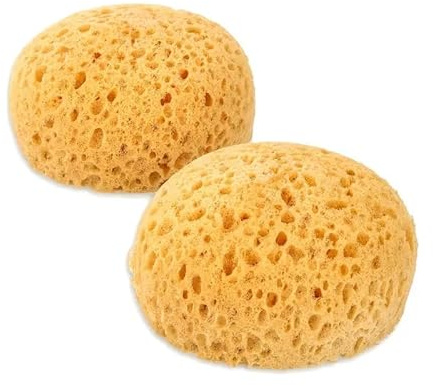 Sea Sponge 2 Pack | Sea Sponge-Inspired Exfoliating Bath & Face Sponges | Softens When Wet for Rich Lather | Durable Synthetic Blend | Long-Lasting Everyday Alternative | Atlantix Accessories