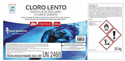 Cloro in Pastiglie per Piscina ad azione lenta San Marco 25 kg