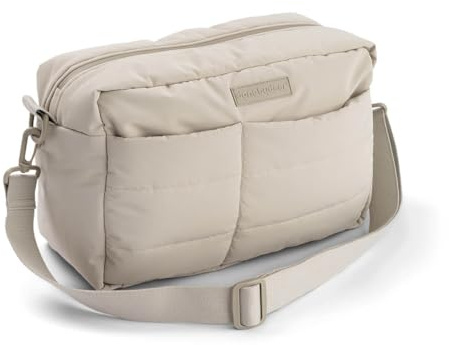 Done by Deer Wickeltasche Kinderwagen - Windeltasche - Wasserabweisende Kinderwagentasche mit Wickelunterlage Schulterriemen & Kinderwagen-Haken - aus Recyceltem Polyester - 35 × 15 × 23 cm - 12 L