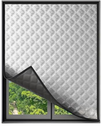 Genérico Cortinas de Aislamiento térmico Personalizables, reforzadas con grafeno for la absorción acústica y la privacidad, fácil instalación sin Herramientas(150cm*180cm)
