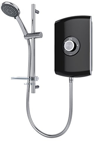 Triton Showers REAMO9GSBLK Amore Slender Electric Shower, Black Gloss, 9.5 KW, 1