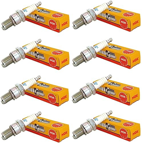 Set (8pcs) NGK V-Power Spark Plugs Stock 7938 Nickel Core Tip Standard 0.036in BKR5E