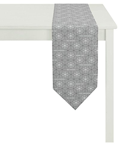 Apelt Tischband, Polyester, anthrazit/Silber, 24 x 175 x 0.2 cm