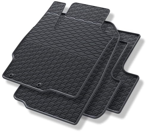 Mossa - Gummifußmatten Auto kompatibel mit Mitsubishi ASX SUV (2010-2021) schwarz Gummimatten Gummi Fußmatten