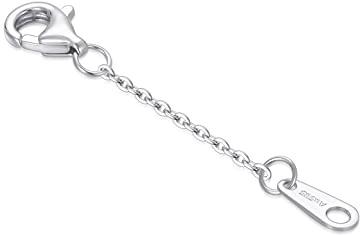 BEBEWO Chaîne d'extension pour bracelet en or blanc 14 carats pour la fabrication de bijoux, extension de chaîne de 1 mm 2,5 cm 5,1 cm 7,6 cm,