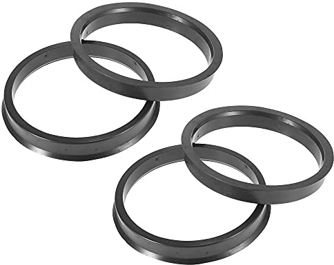 X AUTOHAUX 4Pcs Bagues De Centrage Noir pour Roues Plastique