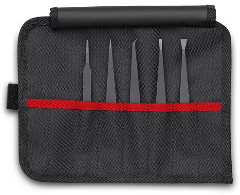 KNIPEX Sats med plastpincetter ESD 5-delars, 92 00 05 ESD