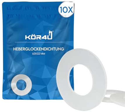 kör4u Heberglockendichtung, Gummidichtring 63x32mm, Dichtung für Spülkästen, passend für Geberit (10)