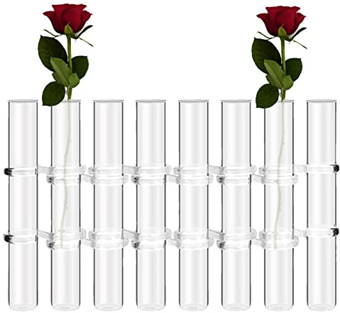 Hinged Glass Vase | Hinged Flower Vase | Hinged Flower Test Tube Vase | Vase Test Tube Vases | Glass Test Tube Vase With Hook And Brush Propagation Vase Plant Vase Plant Display Holder
